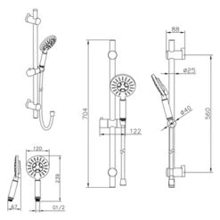 Tiger Douchesysteem Akcent Chroom/wit -Prachtige Badkamerwinkel 123 5116