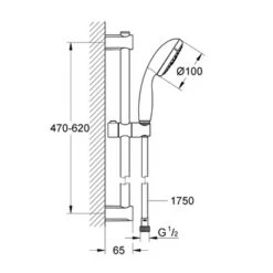 Grohe Doucheset Vitalio Start Met Glijstang 3 Douchestanden -Prachtige Badkamerwinkel 123 5141