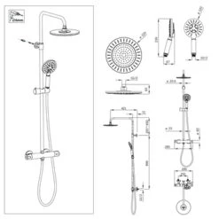 Tiger Regendoucheset Akcent Met Kraan Chroom Wit -Prachtige Badkamerwinkel 123 5172