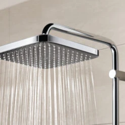 Grohe Douchesysteem Vitalio Start 250 Vierkant Met Thermostaatkraan QuickFix Chroom -Prachtige Badkamerwinkel 123 5179