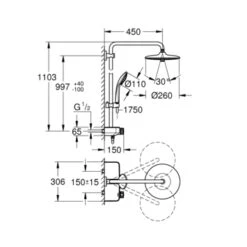 Grohe Regendouche Euphoria Smartcontrol 260 Met Thermostatische Douchekraan -Prachtige Badkamerwinkel 123 5203