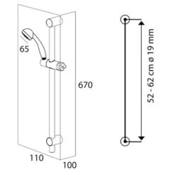 Tiger Doucheset Splash Como Met Glijstang Chroom -Prachtige Badkamerwinkel 123 5260