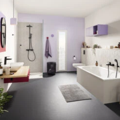 Grohe Douchesysteem Vitalio Start 250 Rond Met Thermostaatkraan QuickFix Mat Zwart 20 Grohe Douchesysteem Vitalio Start 250 Rond Met Thermostaatkraan QuickFix Mat Zwart -Prachtige Badkamerwinkel 123 5287