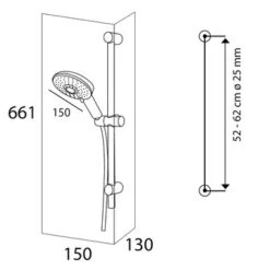 Tiger Doucheset Splash Termini Met Glijstang 6 Douchestanden -Prachtige Badkamerwinkel 123 5346