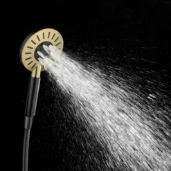 Tiger Regendoucheset Akcent Zwart/messing Incl Kraan En Handdouche Met 3 Straalstanden -Prachtige Badkamerwinkel 123 5389