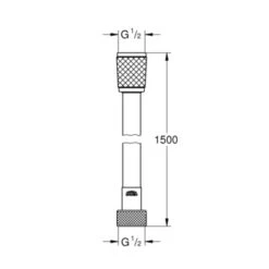 Grohe Doucheslang VitalioFlex Zilver 150 Cm -Prachtige Badkamerwinkel 123 5428