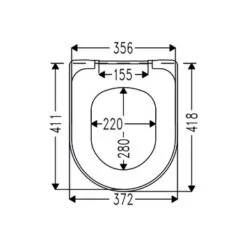 Cedo Tropea Beach Wc Bril Wit Softclose D-vorm Thermoplast -Prachtige Badkamerwinkel 123 5854