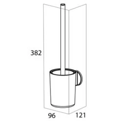 Tiger Tune Wc-borstelhouder Hangend Zwart -Prachtige Badkamerwinkel 123 5884