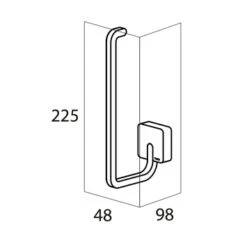 Tiger Reserverolhouder Impuls Hangend RVS -Prachtige Badkamerwinkel 123 5911