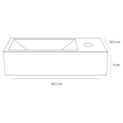 Differnz Ravo Fontein Wit 38.5x18.5x9cm 8 Differnz Ravo Fontein Wit 38.5x18.5x9cm -Prachtige Badkamerwinkel 123 5966