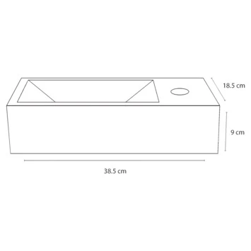 Differnz Ravo Fontein Wit 38.5x18.5x9cm 5 Differnz Ravo Fontein Wit 38.5x18.5x9cm - Afbeelding 3