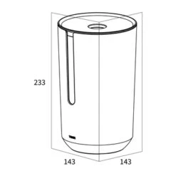 Tiger Reserverolhouder TESS Met Deksel Vrijstaand Blauw/zwart -Prachtige Badkamerwinkel 123 5986
