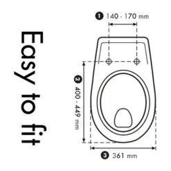 Cedo Caldera Wc Bril Softclose D-vorm Duroplast -Prachtige Badkamerwinkel 123 5990