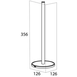 TIGER RESERVEROLHOUDER TUNE VRIJSTAAND MESSING ZWART -Prachtige Badkamerwinkel 123 6012