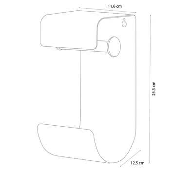 Sealskin WC-rolhouder Brix Metaal Wit 10 Sealskin WC-rolhouder Brix Metaal Wit - Afbeelding 8