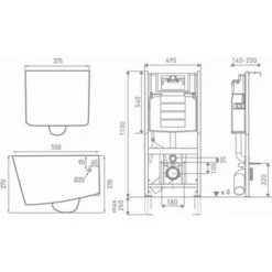 Geberit Inbouwreservoir UP100 Pureflow Met Wandcloset Zonder Spoelrand -Prachtige Badkamerwinkel 123 610