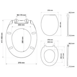 Tiger WC Bril Mason Zwart Kunststof Met Softclose -Prachtige Badkamerwinkel 123 6118