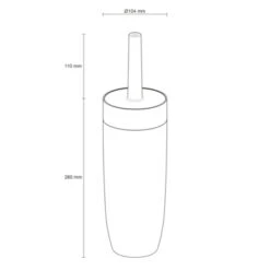 Sealskin Toiletborstelhouder Bloom Zwart -Prachtige Badkamerwinkel 123 6136