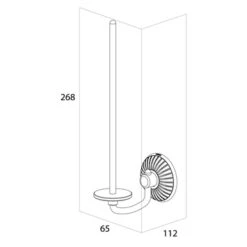 Tiger Reserverolhouder Ivy Chroom/wit Hangend -Prachtige Badkamerwinkel 123 6202