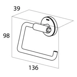 Tiger Toiletrolhouder Urban Zwart -Prachtige Badkamerwinkel 123 6220