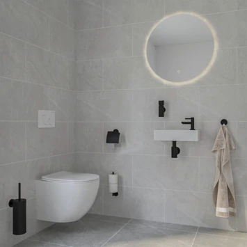 Marho Toiletborstelhouder Luxor Zwart 4 Marho Toiletborstelhouder Luxor Zwart - Afbeelding 2