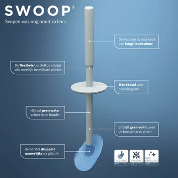 Tiger Toiletborstel Swoop Flexibel Lichtgrijs 8 Tiger Toiletborstel Swoop Flexibel Lichtgrijs - Afbeelding 6