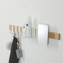 Sealskin Kapstok Met Spiegel Brix Wit -Prachtige Badkamerwinkel 123 6314