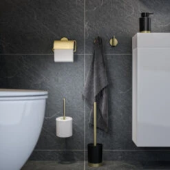 Tiger Reserverolhouder Tune Messing Zwart -Prachtige Badkamerwinkel 123 6354