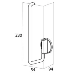 Tiger Reserverolhouder Tune Messing Zwart -Prachtige Badkamerwinkel 123 6359