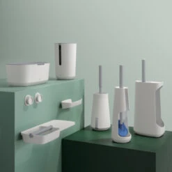 Tiger Toiletrolhouder TESS Met Planchet Wit/lichtgrijs -Prachtige Badkamerwinkel 123 6366