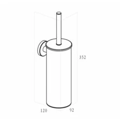 Marho Toiletborstelhouder Luxor Gun Metal -Prachtige Badkamerwinkel 123 6377