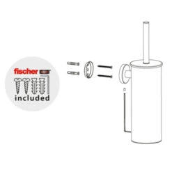 Marho Toiletborstelhouder Luxor Gun Metal -Prachtige Badkamerwinkel 123 6379