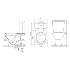 Van Marcke Carice Sphinx WC Pack Met Vloeraansluiting -Prachtige Badkamerwinkel 123 638