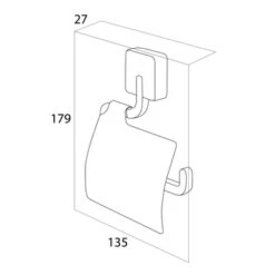 Tiger Toiletrolhouder Impuls Met Klep RVS -Prachtige Badkamerwinkel 123 6419