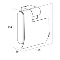 Tiger Toiletrolhouder Nomad Met Klep Zwart -Prachtige Badkamerwinkel 123 6488