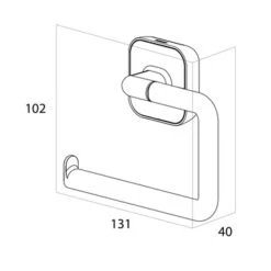 Tiger Carv Toiletrolhouder Zonder Klep Zwart -Prachtige Badkamerwinkel 123 6493
