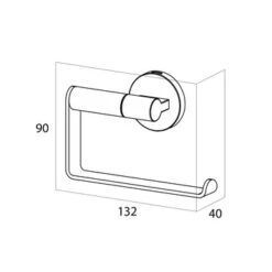 Tiger Toiletrolhouder Noon Zonder Klep Zwart -Prachtige Badkamerwinkel 123 6498
