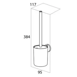Tiger Toiletborstelhouder Urban Hangend Zwart -Prachtige Badkamerwinkel 123 6530