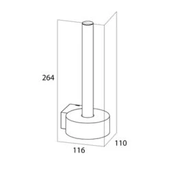 Tiger Reserverolhouder Nomad Hangend Zwart -Prachtige Badkamerwinkel 123 6566