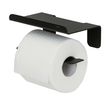 Tiger Colar Toiletrolhouder Met Planchet Zwart 3 Tiger Colar Toiletrolhouder Met Planchet Zwart