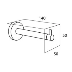 Tiger Reserverolhouder Boston Hangend RVS -Prachtige Badkamerwinkel 123 6622