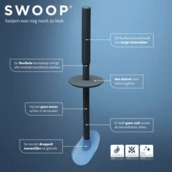 Tiger Toiletborstelhouder Tess Met Opbergvak Staand Zwart/antraciet -Prachtige Badkamerwinkel 123 6635