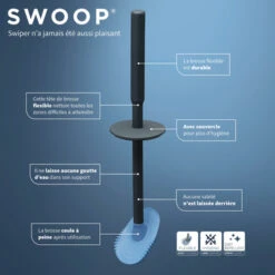 Tiger Toiletborstelhouder Tess Met Opbergvak Staand Zwart/antraciet -Prachtige Badkamerwinkel 123 6637