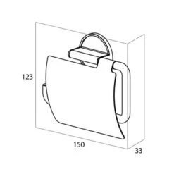 Tiger Tune Toiletrolhouder Met Klep Geborsteld Zwart/mat Zwart -Prachtige Badkamerwinkel 123 6695