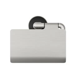 Tiger Cooper Toiletrolhouder Met Klep RVS Geborsteld / Zwart -Prachtige Badkamerwinkel 123 6698