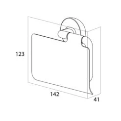 Tiger Cooper Toiletrolhouder Met Klep RVS Geborsteld / Zwart -Prachtige Badkamerwinkel 123 6700