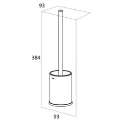 Tiger Toiletborstelhouder Colar Staand Zwart -Prachtige Badkamerwinkel 123 6711