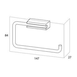 Tiger Toiletrolhouder Cliqit Donkergrijs RVS -Prachtige Badkamerwinkel 123 6727