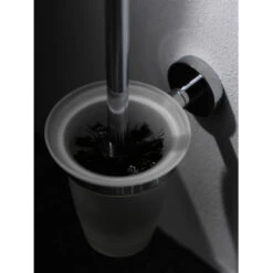 Haceka Toiletborstelhouder Kosmos Tec Hangend Chroom Met Matglazen Pot -Prachtige Badkamerwinkel 123 6758