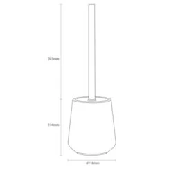 Sealskin Toiletborstelhouder Conical Porselein Zwart -Prachtige Badkamerwinkel 123 6904